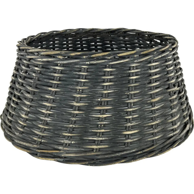 WDMT Rattan kerstboomrok ø 65 x 26 cm zwart 3192396 large