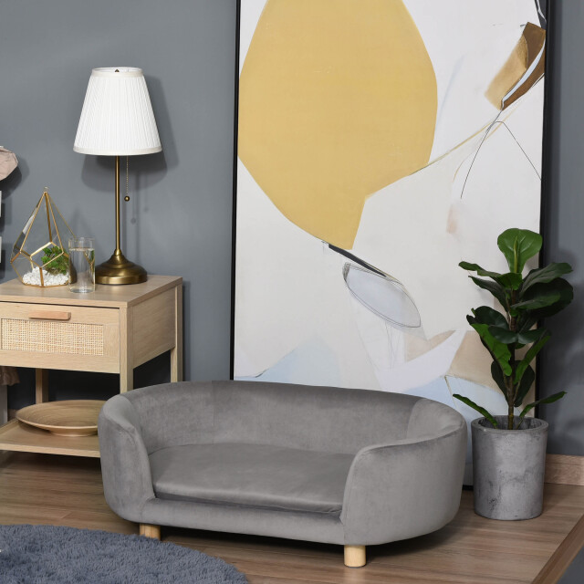 4goodz Katten- en hondenbank met houten poten 86x55x33 cm licht 3344979 large 4goodz Katten- en hondenbank met houten poten 86x55x33 cm licht 3344979 large