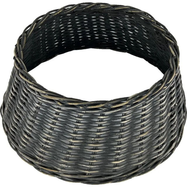 WDMT Rattan kerstboomrok ø 65 x 26 cm zwart 3192396 large