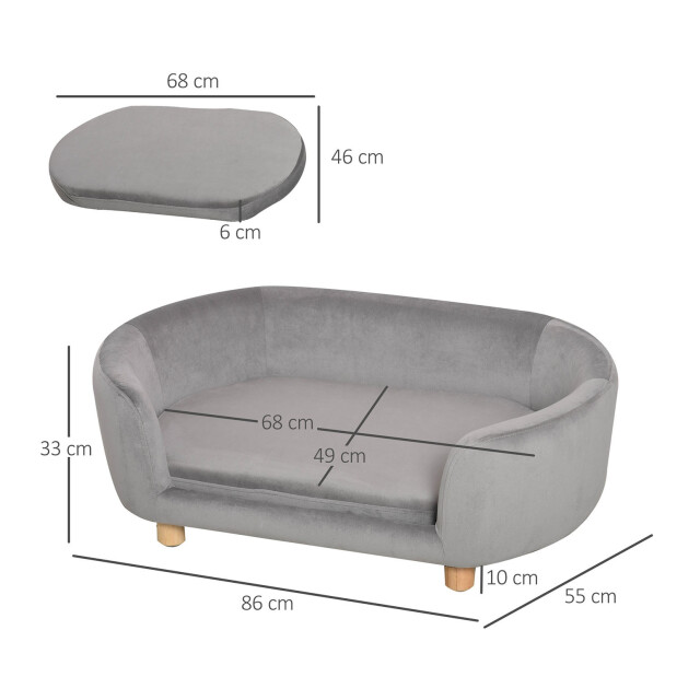 4goodz Katten- en hondenbank met houten poten 86x55x33 cm licht 3344979 large 4goodz Katten- en hondenbank met houten poten 86x55x33 cm licht 3344979 large