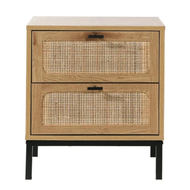 CaliCosy Nachtkastje met 2 laden en rieten kap l45 x p35 x h51cmh51cm jaya 2929852 large