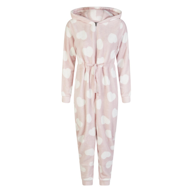 By Louise Dames huispak onesie fleece hartjes BL-6079-02 large By Louise Dames huispak onesie fleece hartjes BL-6079-02 large