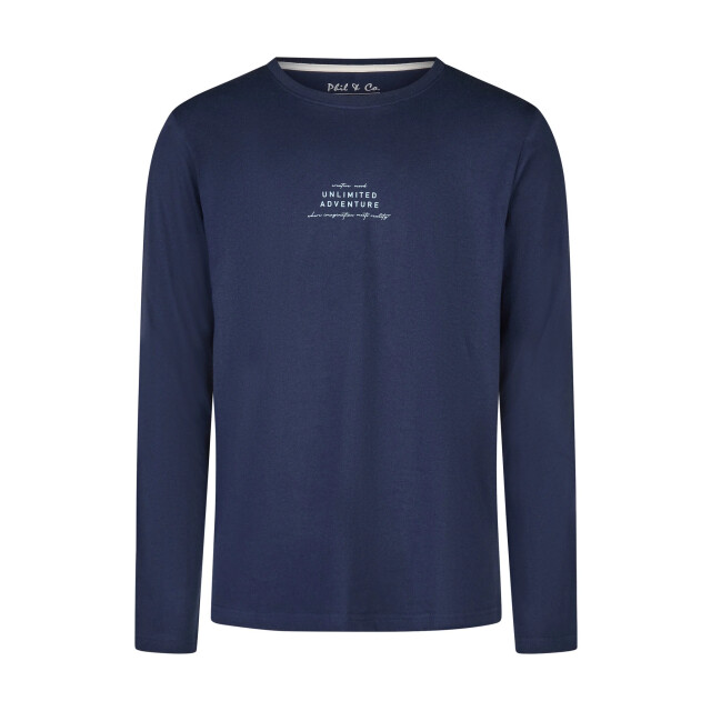 Phil & Co Heren pyjama set lang donkerblauw/grijs gestreept PH-6122-02 large Phil & Co Heren pyjama set lang donkerblauw/grijs gestreept PH-6122-02 large