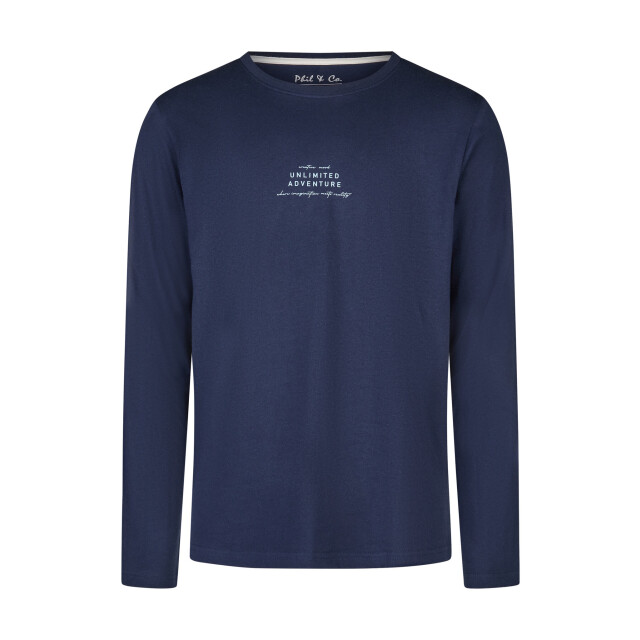 Phil & Co Heren pyjama set lang donkerblauw/grijs gestreept PH-6122-02 large Phil & Co Heren pyjama set lang donkerblauw/grijs gestreept PH-6122-02 large