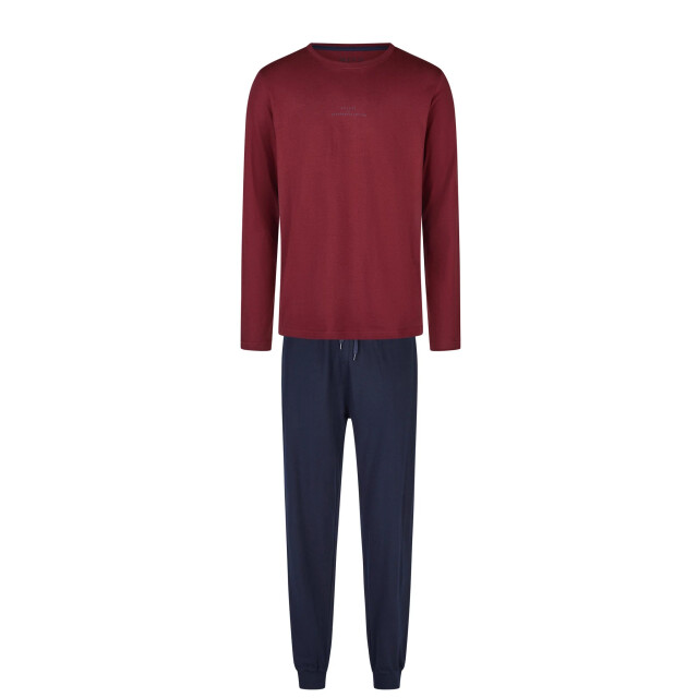 Phil & Co Heren pyjama set lang effen rood/blauw PH-6123-02 large Phil & Co Heren pyjama set lang effen rood/blauw PH-6123-02 large