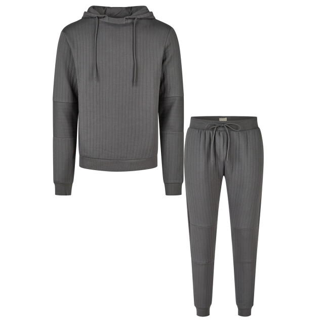 Phil & Co Heren lounge jacquard sweat set antraciet PH-6120+6121 large