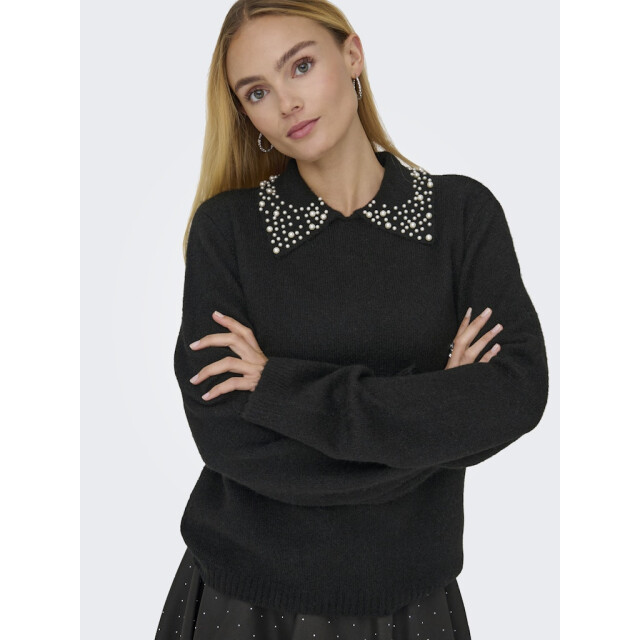 Jacqueline de Yong Jdyaubray life ls pearl collar pull knt - 4219.80.0019 large Jacqueline de Yong Jdyaubray life ls pearl collar pull knt - 4219.80.0019 large