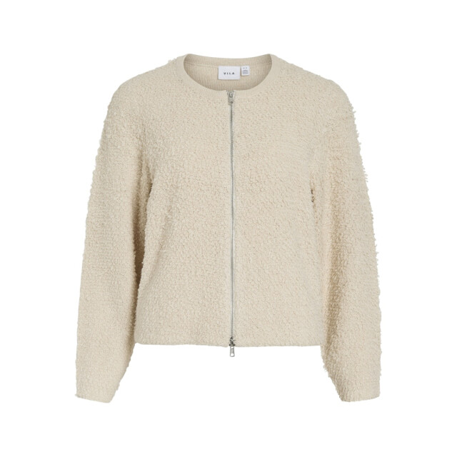 Vila Vipaza o-neck ls zipper knit cardigan beige 4249.05.0054 large Vila Vipaza o-neck ls zipper knit cardigan beige 4249.05.0054 large
