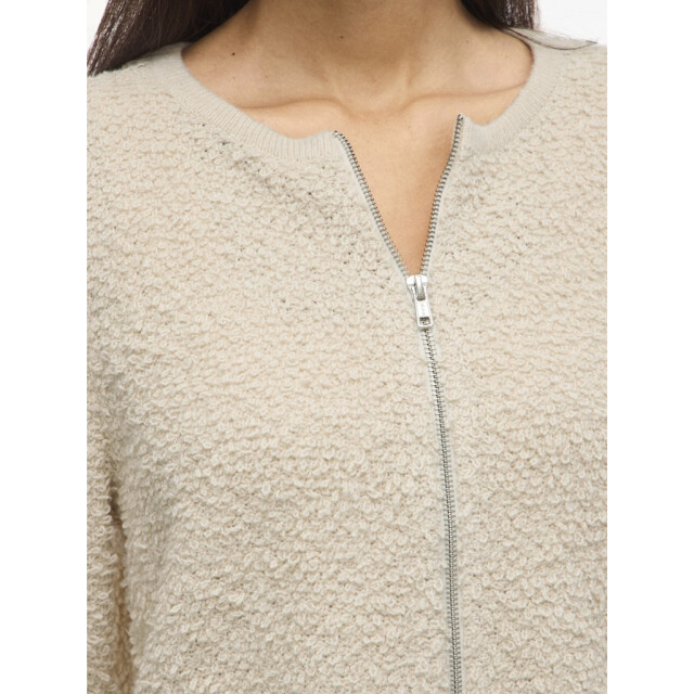 Vila Vipaza o-neck ls zipper knit cardigan beige 4249.05.0054 large Vila Vipaza o-neck ls zipper knit cardigan beige 4249.05.0054 large