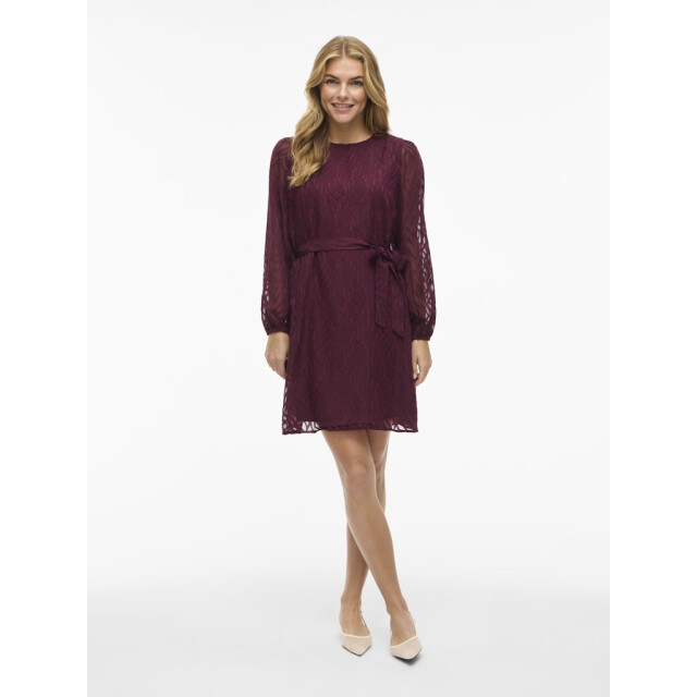 Vila Vimika o-neck ls dress bordeaux 4409.47.0007 large Vila Vimika o-neck ls dress bordeaux 4409.47.0007 large