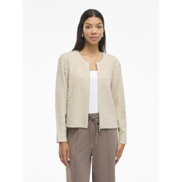 Vila Vipaza o-neck ls zipper knit cardigan beige 4249.05.0054 large Vila Vipaza o-neck ls zipper knit cardigan beige 4249.05.0054 large