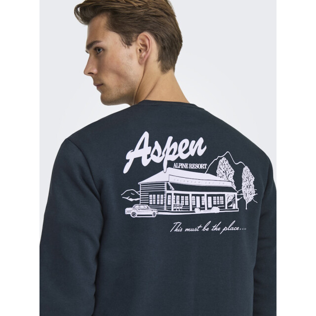 Only & Sons Onsceres ski ls reg crew swe cs navy 5209.37.0017 large