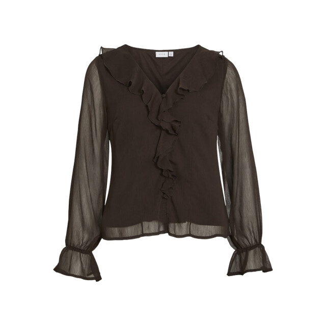 Vila Visilja ls v-neck frill top #8 - 4309.70.0051 large Vila Visilja ls v-neck frill top #8 - 4309.70.0051 large
