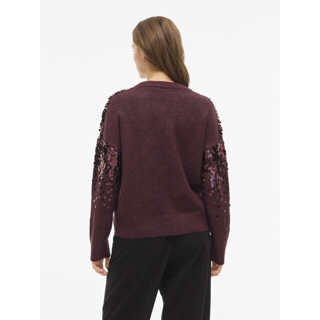 Vila Visiquin o-neck ls glitter knit top bordeaux 4219.47.0016 large Vila Visiquin o-neck ls glitter knit top bordeaux 4219.47.0016 large