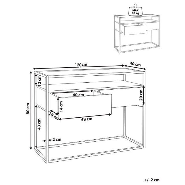 Furnilux Bijzettafel echo - 120x40x80 3040572 large