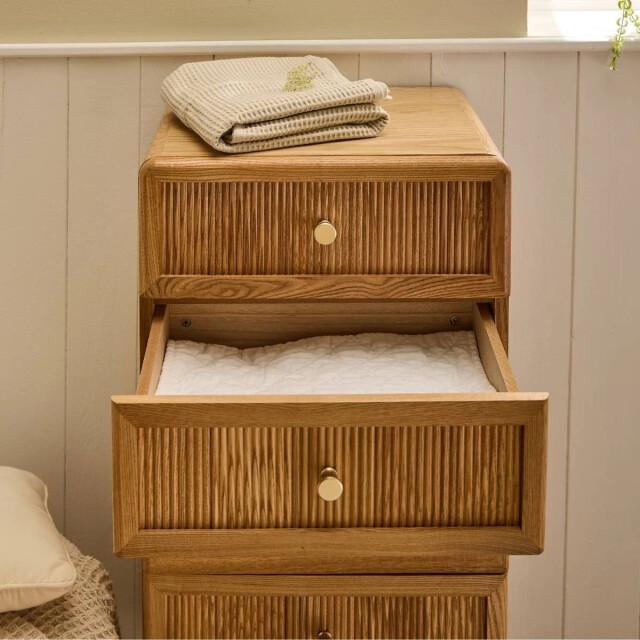 CaliCosy Ladekast met 5 lades en latten front h100 cm ava 3245910 large