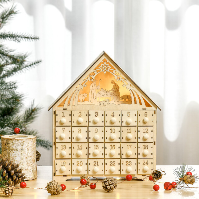 4goodz Adventskalender met led-verlichting 24 laden 26x30 cm 3349607 large 4goodz Adventskalender met led-verlichting 24 laden 26x30 cm 3349607 large