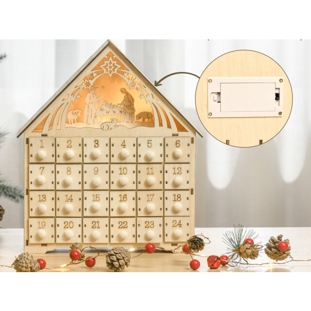 4goodz Adventskalender met led-verlichting 24 laden 26x30 cm 3349607 large 4goodz Adventskalender met led-verlichting 24 laden 26x30 cm 3349607 large