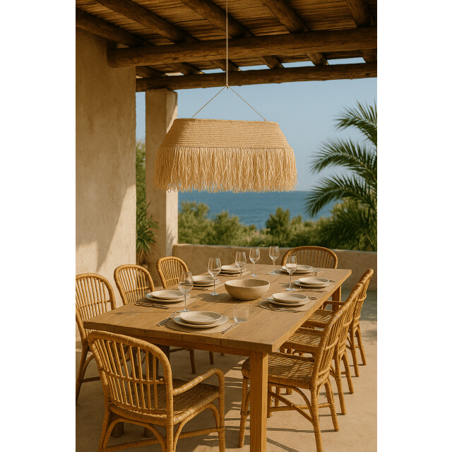 Furnilux Furni-handgemaakte hanglamp van sisal en rafia – langit 410 natuurlijke boho 3193849 large