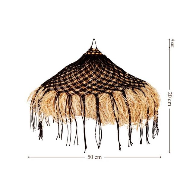 Furnilux Furni-sisal – handgemaakte raffia hanglamp Ø50 cm boho natuurlijke verlichting 3193851 large