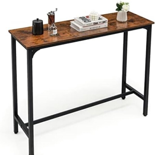 Furnilux vintage bartafel industrieel rustiek bruin met extra versteviging 3015157 large