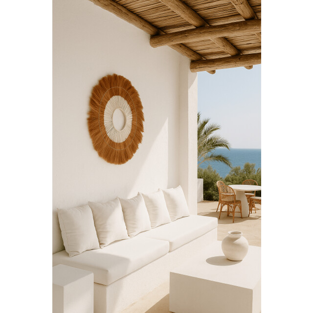 Furnilux Furni-surya wandornament bananenvezel Ø70 cm 3193853 large