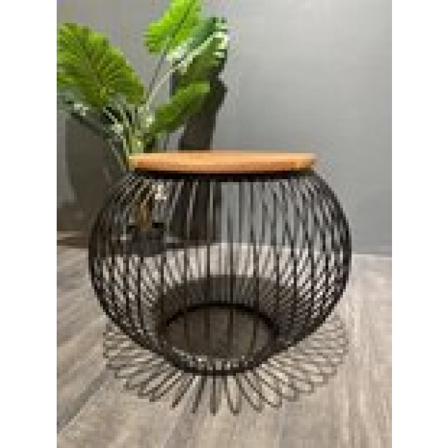 Furnilux Ronde salontafel industrieel design 70x70x52 cm bijzettafel 3015260 large