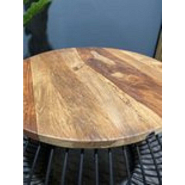 Furnilux Ronde salontafel industrieel design 70x70x52 cm bijzettafel 3015260 large