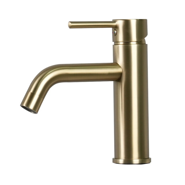 Badplaats Wastafelkraan everest goud mengkraan met montage set en slangen 3180882 large