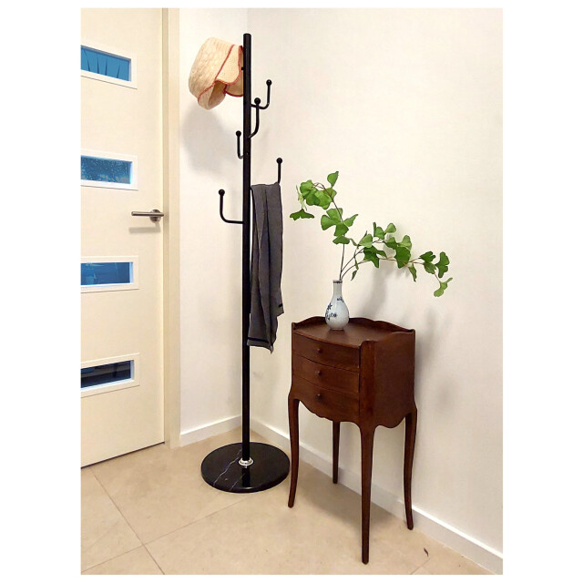 Furnilux Kapstok staand /zwart marmeren voet 37 x 176 cm 3014869 large