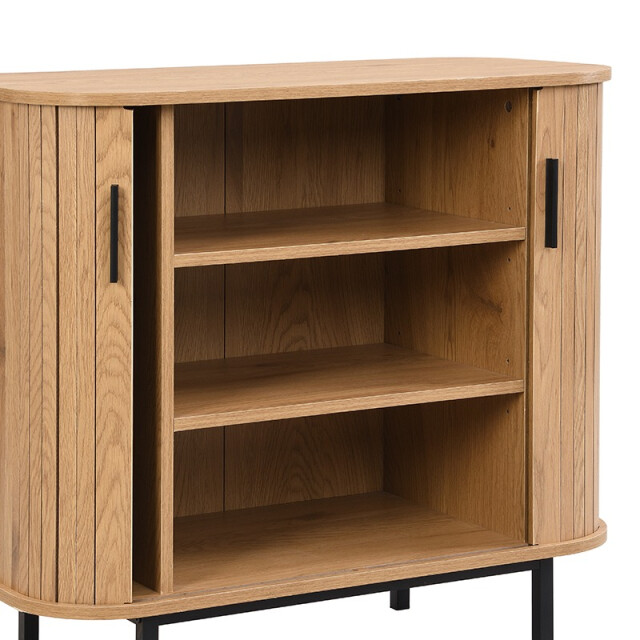 Furnilux Kast karlstad 2-deurs 80 x 40 x 75 cm scandinavisch design met schuifdeuren 3014969 large
