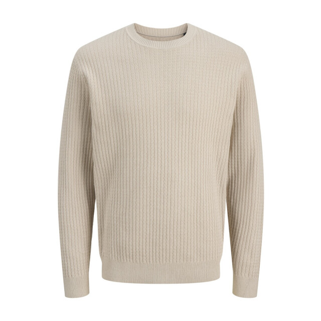 Jack & Jones Jprblubarkley knit crew neck ch ln zand 5219.04.0039 large Jack & Jones Jprblubarkley knit crew neck ch ln zand 5219.04.0039 large