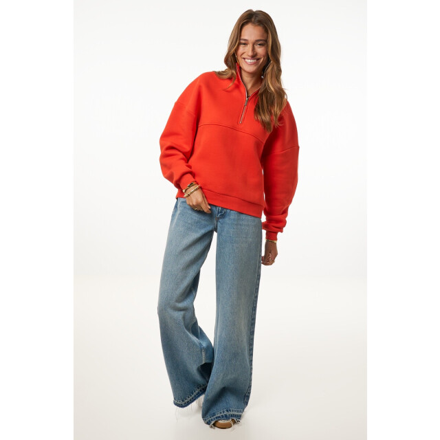 My Jewellery Oranje swater met rits - 4209.40.0008 large