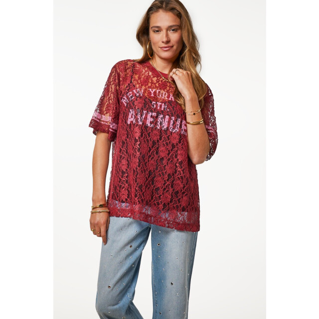 My Jewellery Donkerrode kant top 'new york' bordeaux 4339.47.0011 large