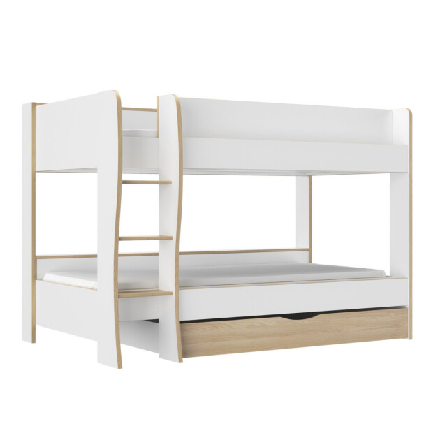 CaliCosy Stapelbed met 1 grote lade wit en eikendecor roomy 3351676 large CaliCosy Stapelbed met 1 grote lade wit en eikendecor roomy 3351676 large