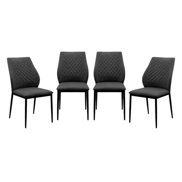 CaliCosy Set van 4 stoelen van gewatteerde stof met metalen frame, 48 cm lillie 3202271 large