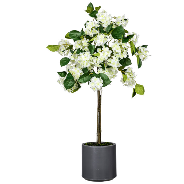 Kopu Kunstplant hortensiastam 94cm pot grijs/wit 3252294 large