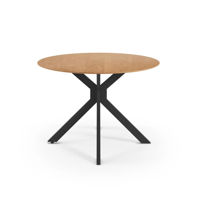 CaliCosy Folding round table decorated in oak and black metal d110 cm nelly 3351677 large CaliCosy Folding round table decorated in oak and black metal d110 cm nelly 3351677 large
