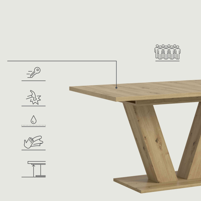 Furnilux Motion eettafel v uitschuifbaar artisan nb artisan nb 3254421 large