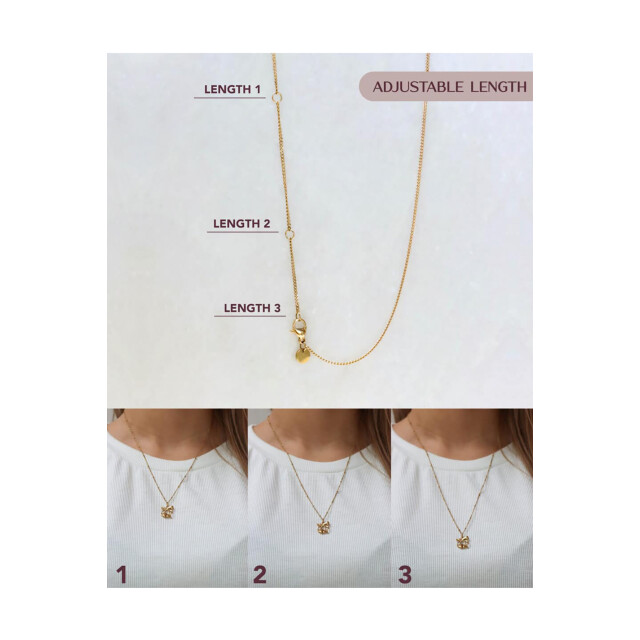 Label Kiki K.sk.186.1 cherry bow necklace K.SK.186.1 Cherry bow necklace large