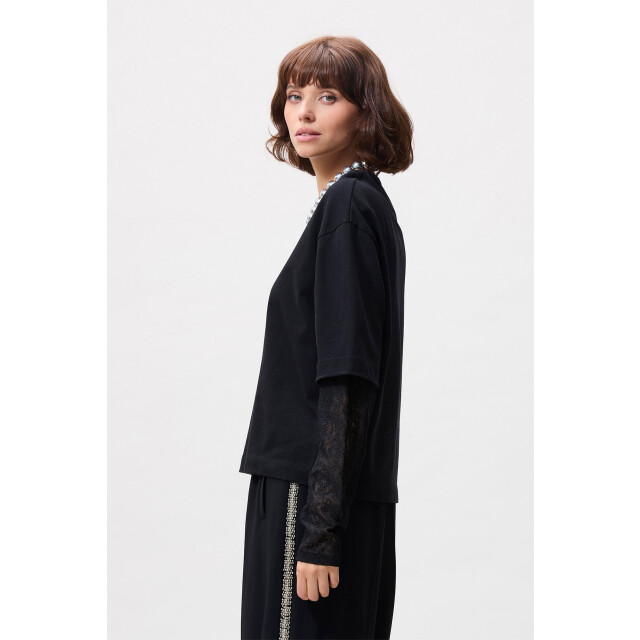 Catwalk Junkie 2504020402 tshirt with lace sleeves 2504020402 Tshirt with lace sleeves large Catwalk Junkie 2504020402 tshirt with lace sleeves 2504020402 Tshirt with lace sleeves large