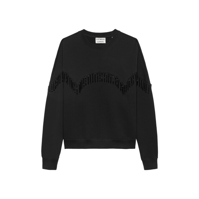 Catwalk Junkie 2504020609 beaded fringed sweater 2504020609 Beaded fringed sweater large Catwalk Junkie 2504020609 beaded fringed sweater 2504020609 Beaded fringed sweater large