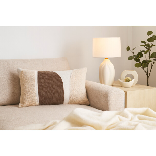 Casa di Elturo Sierkussen terra 30 x 50 cm & bruin bouclé & ribstof inclusief 3287938 large