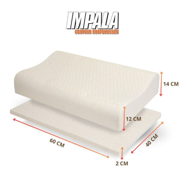 NachtrustOnline Impala latex aanpasbaar contour- 100% natuurlijk ondersteunend, gevromd 3212019 large