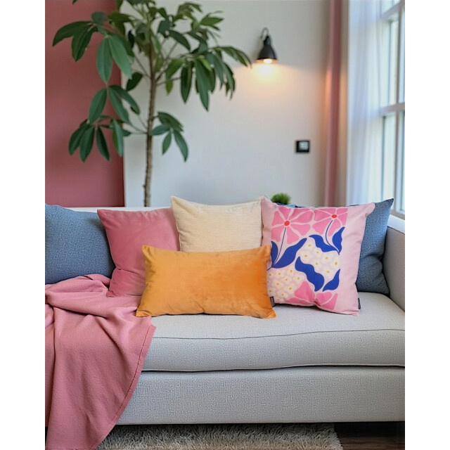 Gek op kussens! Sierkussen velvet oker | 30 x 50 cm | velvet/polyester 3237837 large