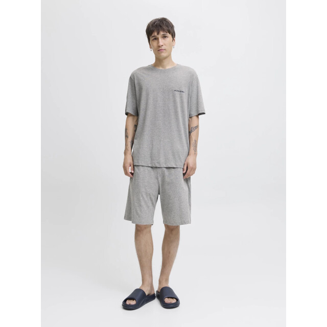Jack & Jones Heren korte shortama pyjamaset jaceverest 12273635-Light Grey Melange LGMS large Jack & Jones Heren korte shortama pyjamaset jaceverest 12273635-Light Grey Melange LGMS large