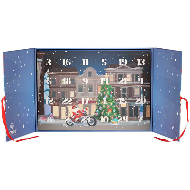 Apollo Heren sokken adventskalender 12-paar kerst giftbox 000120995001-42 large