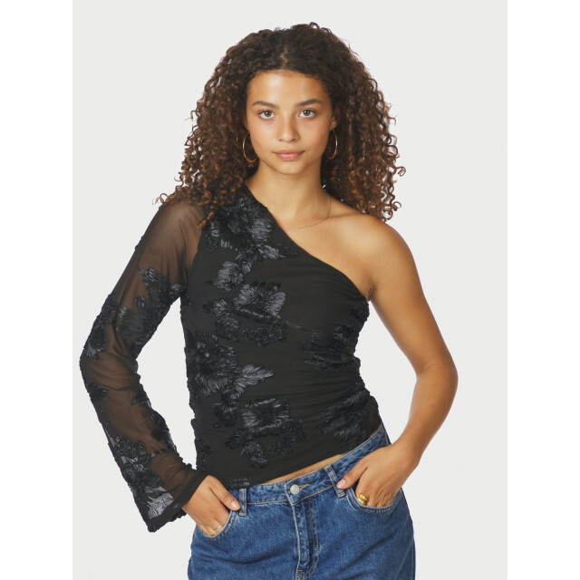 Neo Noir friana big flower mesh blouse 167272 100 black 06615.990.0066 large