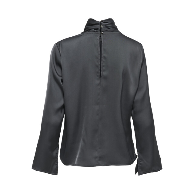 Jacqueline de Yong rocky l/s high neck top wvn 15311619 asphalt 06615.980.0086 large