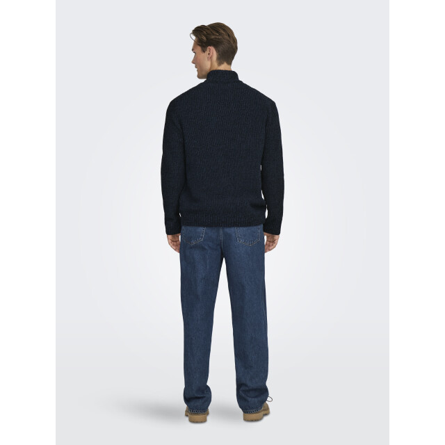 Only & Sons onsjoin reg ls high neck knit camp 22035796 dark sapphire 05711.240.0078 large